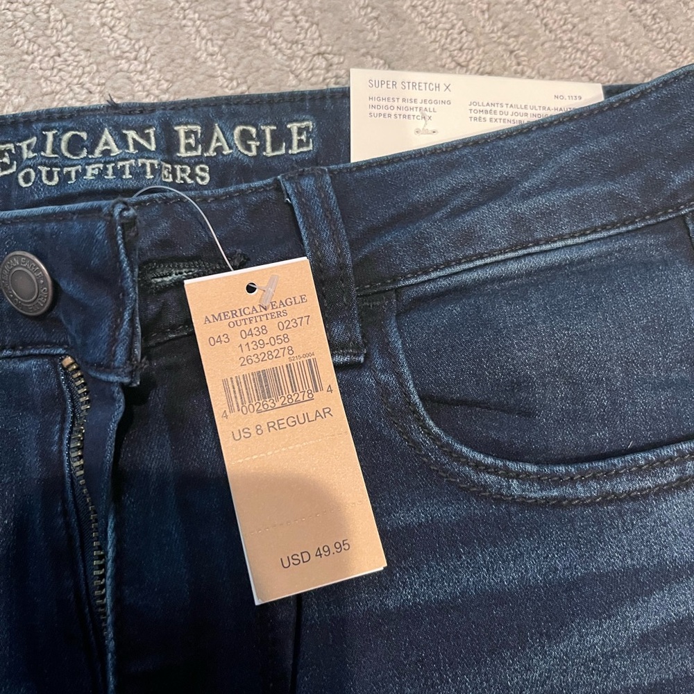 American Eagle Outfitters Dark Blue Skinny Jeans - Picture 5 of 5